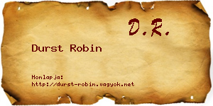 Durst Robin névjegykártya